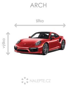 Nalepte.cz Porsche 911 textilní prelepiteľná nálepka na stenu 47 x 22 cm