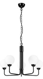 Luster na reťazi TIFFY 5xG9/5W/230V čierna