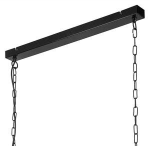 Luster na reťazi MORGAN 3xE27/60W/230V čierna/chróm