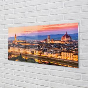 Nástenný panel  Italy Panorama noc katedrála 100x50 cm