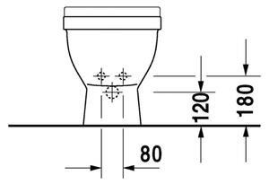Duravit Starck 3 - Stojaci bidet, 1 otvor pre armatúru prepichnutý, 360 x 655 mm, biely 2234100000