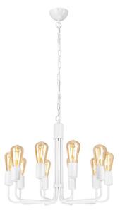 Luster na reťazi 10xE27/60W/230V biely