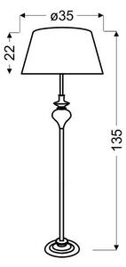 Stojacia lampa PRIMA 1xE27/60W/230V strieborná/lesklý chróm