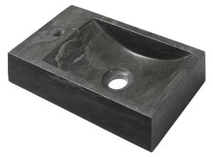 Čierne kamenné umývadlo 40x22 cm Blok – Sapho