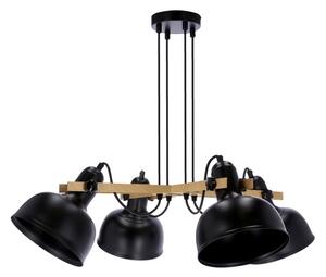 Luster na lanku RENO 4xE27/40W/230V čierna/hnedá