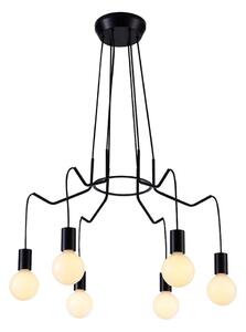 Luster na lanku BASSO 6xE27/40W/230V čierna