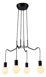 Luster na lanku BASSO 4xE27/40W/230V čierna