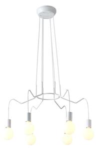 Luster na lanku BASSO 6xE27/40W/230V biela