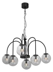 Luster na reťazi CAMBRIDGE 6xE14/60W/230V čierna