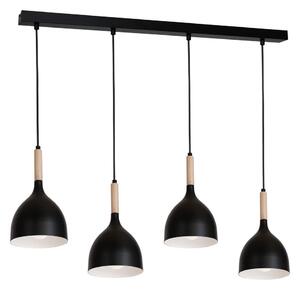 Luster na lanku NOAK WOOD 4xE27/60W/230V