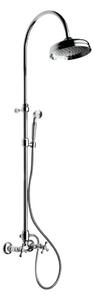 Faris Liberty - sprchová batéria nástenná, rozteč 150mm, pevná sprcha + ručná sprcha – komplet, chróm 027+AC270