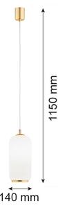 Argon 4993 - Luster na lanku PALLADO 1xE27/15W/230V zlatá/biela
