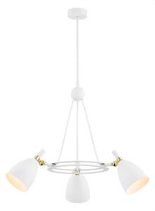 Argon 6148 - Luster na tyči CHARLOTTE 3xE27/15W/230V biela/zlatá