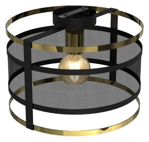 Prisadený luster RIM 1xE27/60W/230V čierna/zlatá