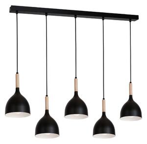 Luster na lanku NOAK WOOD 5xE27/60W/230V
