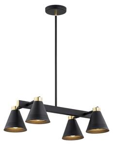 Argon 1774 - Luster na tyči AVALONE 4xE27/15W/230V čierna/zlatá