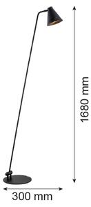 Argon 8003 - Stojacia lampa AVALONE 1xE27/15W/230V čierna