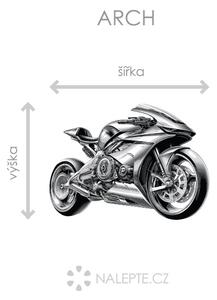 Nalepte.cz Hitech motorka textilní prelepiteľná nálepka na stenu arch 20 x 15 cm
