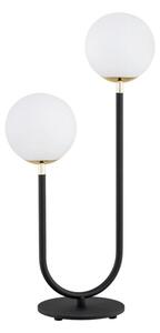 Argon 7072 - Stolná lampa FERRONE 2xE14/7W/230V čierna/biela/zlatá