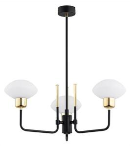 Argon 6166 - Luster na tyči RAVELLO 3xE14/15W/230V čierna/zlatá