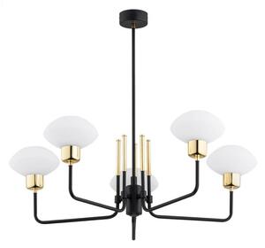 Argon 2128 - Luster na tyči RAVELLO 5xE14/15W/230V čierna/zlatá