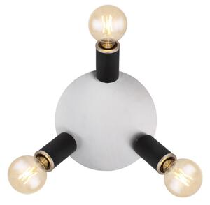 Globo 54032-3B - Bodové svietidlo JOSEBA 3xE27/60W/230V čierne drevo