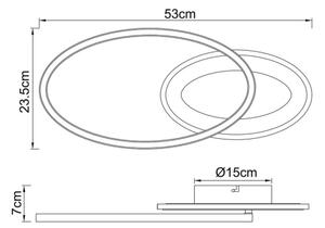 Globo 67264-24 - LED Prisadený luster SILLA LED/24W/230V