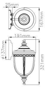 Feiss - Vonkajšie nástenné svietidlo ENGLISH BRIDLE 1xE27/60W/230V IP44