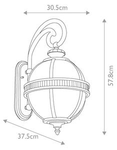 Kichler KL-HALLERON-2M - Vonkajšie nástenné svietidlo HALLERON 3xE14/40W/230V IP44