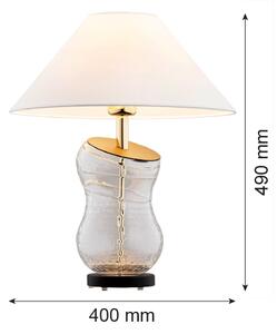 Argon 8036 - Stolná lampa VENETO 1xE27/15W/230V biela/mosadz/čierna