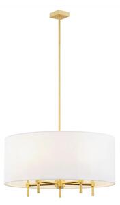 Argon 2132 - Luster na tyči ABBANO 5xE14/7W/230V mosadz/biela