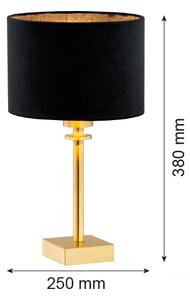 Argon 8049 - Stolná lampa ABBANO 1xE27/15W/230V mosadz/čierna