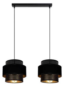 Luster na lanku NESS 2xE27/60W/230V čierna
