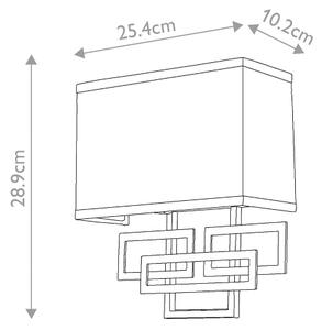 Hinkley HK-LANZA2-BR - Nástenné svietidlo LANZA 2xE14/40W/230V bronzová