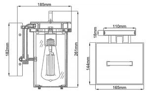 Feiss - Vonkajšie nástenné svietidlo GLENVIEW 1xE27/60W/230V IP44 antracit