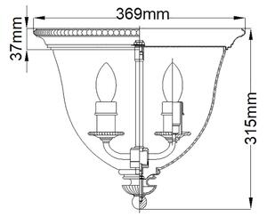 Hinkley - Stropné svietidlo CAMBRIDGE 3xE14/60W/230V zlatá