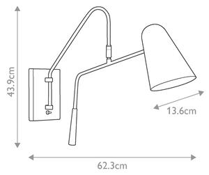 Feiss - Nástenná lampa SIMON 1xE27/60W/230V čierna/zlatá