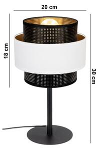 Stolná lampa NESS 1xE27/60W/230V čierna/biela