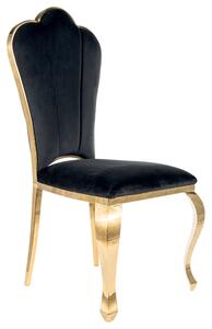 Jedálenská stolička QELL čierna/zlatá