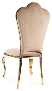 Jedálenská stolička QELL béžová/zlatá