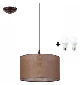 LED Luster na lanku NOEL 1xE27/60W/230V hnedá
