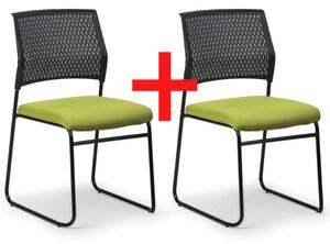 Konferenčná stolička MYSTIC 1+1 ZADARMO, zelená