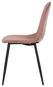 Jedálenská stolička LUISA ružová/čierna