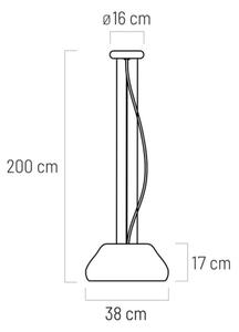 Klausen 111097 - LED Luster na lanku PADDY LED/24W/230V biela