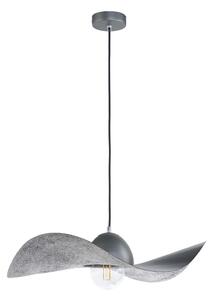 Luster na lanku KAPELLO 1xE27/60W/230V pr. 55 cm šedá/strieborná