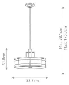 Feiss FE-FUSION-P-L - Luster na tyči FUSION 3xE27/60W/230V