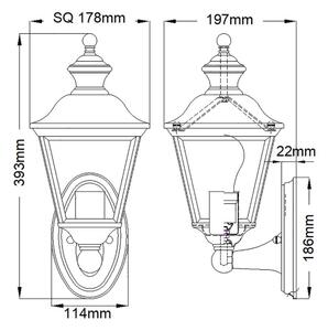 Kichler - Vonkajšie nástenné svietidlo BAY SHORE 1xE27/60W/230V IP44