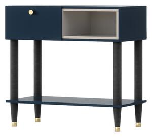 Konzolový stolík CLUDO, 80x75x40, modrá/biela