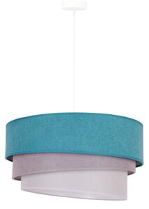 Duolla - Luster na lanku TRIO 1xE27/15W/230V pr. 45 cm tyrkysová/šedá/biela