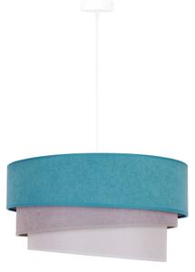 Duolla - Luster na lanku TRIO 1xE27/15W/230V pr. 45 cm tyrkysová/šedá/biela